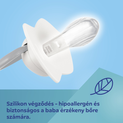 Canpol babies Szilikon szimmetrikus cumi Light touch GOLD 0-6hó 2db kék