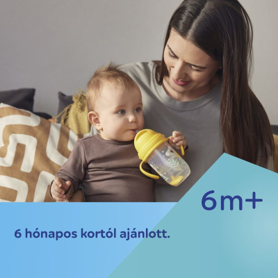 Canpol babies Súlyozott szívószálas itatópohár BONJOUR PARIS 270ml kék