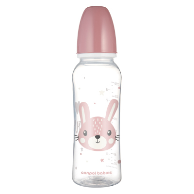 Canpol babies keskeny nyakú cumisüveg CUTE ANIMALS 250ml nyuszi