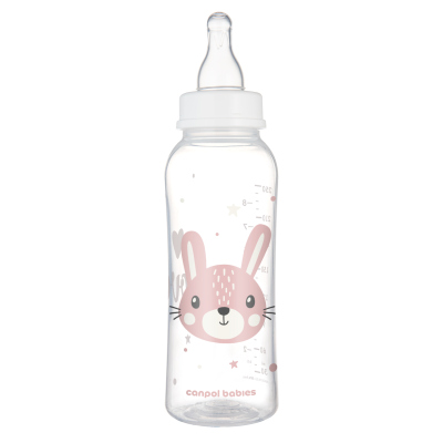 Canpol babies keskeny nyakú cumisüveg CUTE ANIMALS 250ml nyuszi