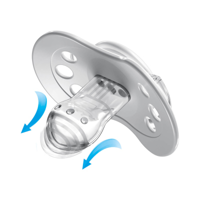 LOVI Világító mini szilikon dinamikus cumi BABY SHOWER 0-2hó 2db lány