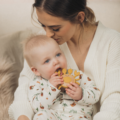 Canpol babies Fa és szilikon rágóka Rák