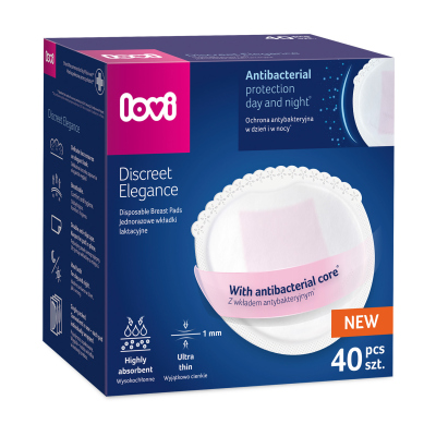 LOVI Discreet Elegance Antibakteriális melltartóbetét  40db fehér