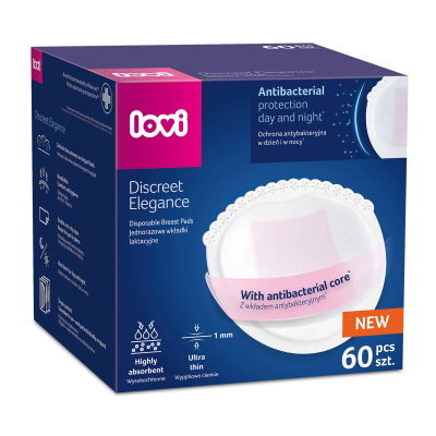 LOVI Discreet Elegance Antibakteriális melltartóbetét  60db fehér