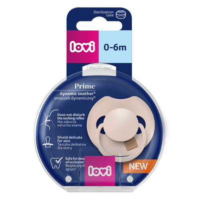 LOVI Szilikon dinamikus cumi PRIME 0-6hó 1db Nude