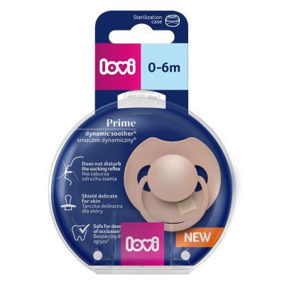 LOVI Szilikon dinamikus cumi PRIME 0-6hó 1db Blush