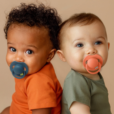 LOVI Szilikon dinamikus cumi PRIME 6-18hó 2db Granola/Orange