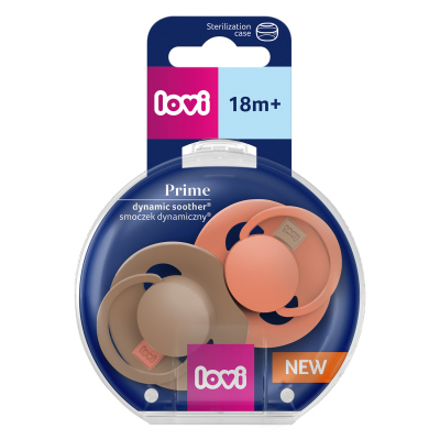 LOVI Szilikon dinamikus cumi PRIME 18hó 2db Granola/Orange