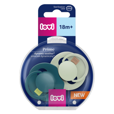 LOVI Szilikon dinamikus cumi PRIME 18hó 2db Pistachio/Green