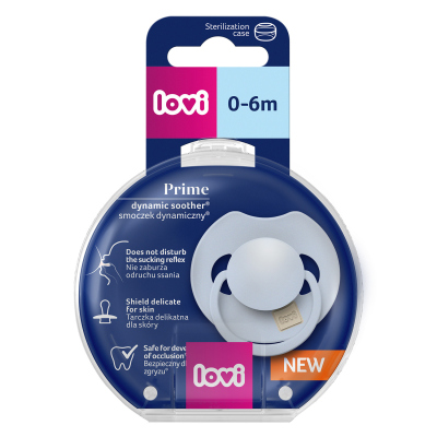LOVI Szilikon dinamikus cumi PRIME 0-6hó 1db Baby Blue