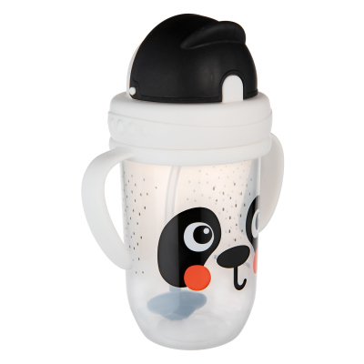 Canpol babies Súlyozott szívószálas itatópohár BabiesBoo 270ml panda