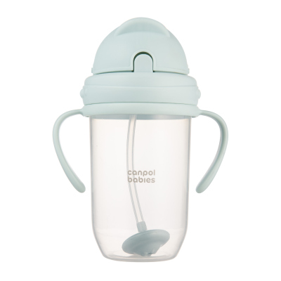 Canpol babies Súlyozott szívószálas itatópohár BabiesBoo 270ml panda