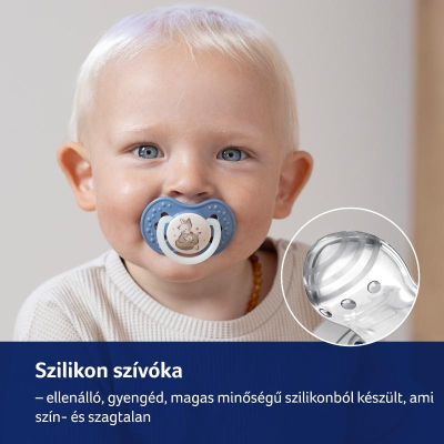 LOVI Világító szilikon dinamikus cumi NIGHT&DAY 0-6hó 2db lány