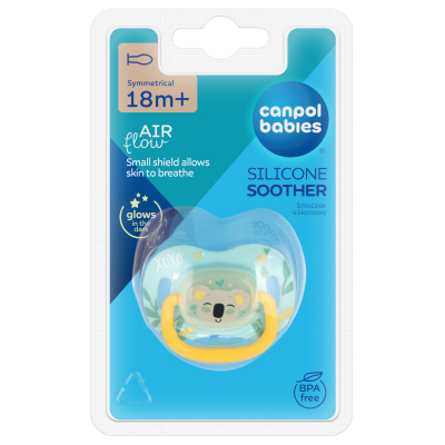 Canpol babies Szilikon szimmetrikus cumi EXOTIC ANIMALS 18hó+ 1db koal