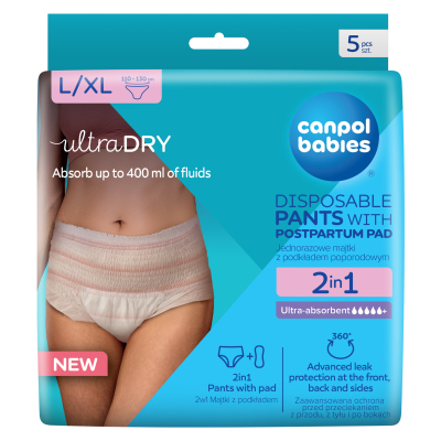 Canpol babies 2az1ben szülés utáni pelenka L/XL 5db
