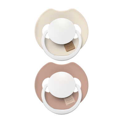 LOVI Világító dinamikus szilikon cumi PRIME 6-18hó 2db Ivory/Blush