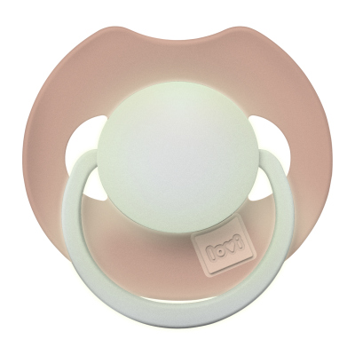 LOVI Világító dinamikus szilikon cumi PRIME 6-18hó 2db Ivory/Blush