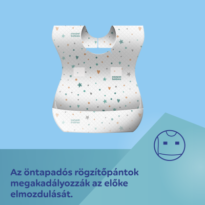 Canpol babies Vízálló egyszer használatos előke zsebbel 10 db