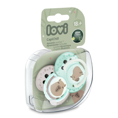 LOVI Világító szilikon dinamikus cumi CAPICHILL 18hó+ 2db fiú