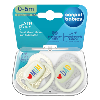 Canpol babies Szilikon szimmtrikus cumi szett BabiesBoo 0-6hó 2db