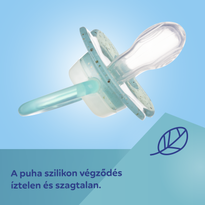 Canpol babies Világító szilikon szimmetrikus cumi NIGHTGLOW 6-18hó 2db fiú