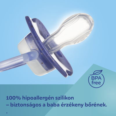 Canpol babies Világító szilikon szimmetrikus cumi NIGHTGLOW 6-18hó 2db fiú