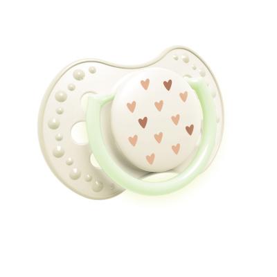 LOVI világító dinamikus szilikon cumi TEDDY LOVE 0–6 hó 2 db