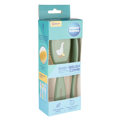 Canpol babies Hajkefe és fésű DeLuxe TRANSPARENT