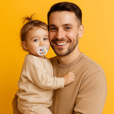 Canpol babies Világító szilikon szimmetrikus cumi LOVE MUM&DAD 6-18hó 2db