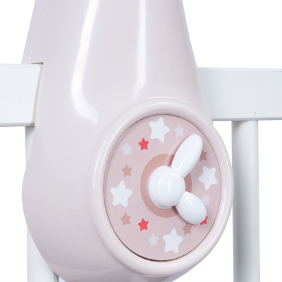 Canpol babies Kolotoč plyšový s projektorem Hvězdičky růžový