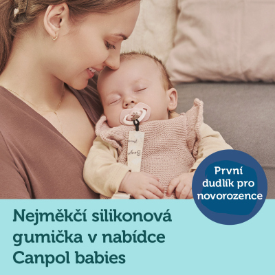 Canpol babies set symetrických silikonových dudlíků Light touch 0-6m BONJOUR PARIS modrý