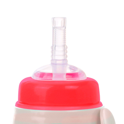 Canpol babies Láhev sportovní s nevylévací slámkou HELLO LITTLE 350 ml béžová 