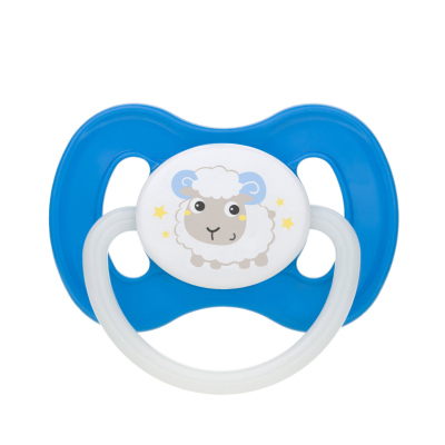 Canpol babies Kaučukový cumlík s okrúhlou špičkou 0-6m BUNNY&amp;COMPANY modrý