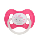 Canpol babies Kaučukový cumlík s okrúhlou špičkou 0-6m BUNNY&amp;COMPANY ružový