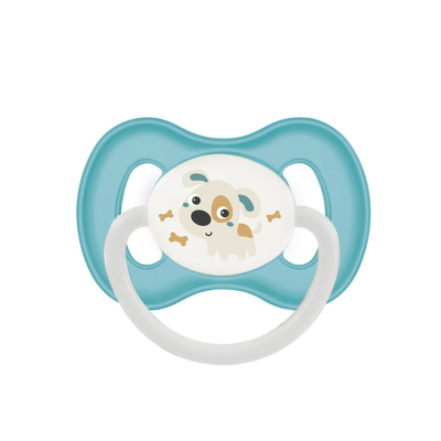 Canpol babies Silikónový cumlík s ortodontickou špičkou 18m+ BUNNY&amp;COMPANY tyrkysový
