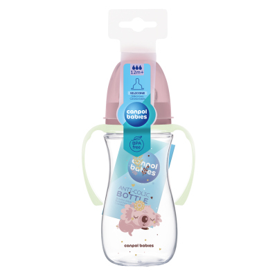 Canpol babies Antikoliková lahev EasyStart SLEEPY KOALA 300ml růžová