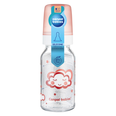 Canpol babies Lahev skleněná s úzkým hrdlem NIGHT DREAMS 120ml