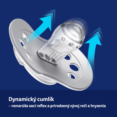 LOVI Silikonový dynamický dudlík 18m+ HARMONY 2pcs