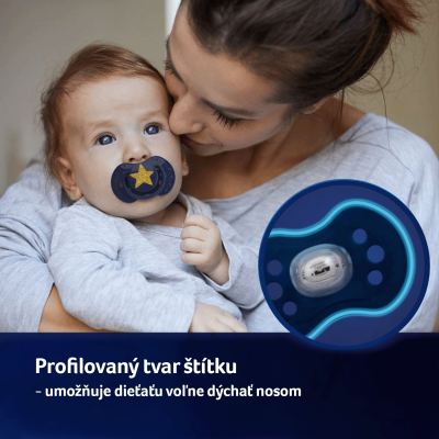 LOVI Dudlík silikonový dynamický Stardust 3-6m 2ks fialový