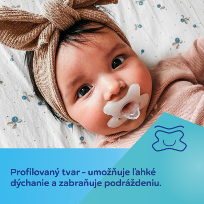 Canpol babies Dudlík 100% silikonový symetrický 6-12m 1ks bílý