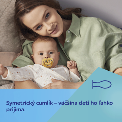 Canpol babies  Set symetrických silikónových cumlíkov BabiesBoo 0-6m 2ks oranžový