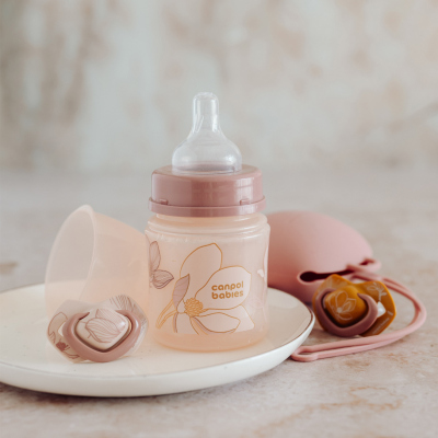 Canpol babies Cumlík silikónový symetrický Light touch GOLD 6-18m 2ks ružový