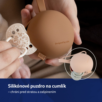 LOVI Silikónové puzdro na cumlík Nude