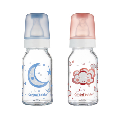 Canpol babies Lahev skleněná s úzkým hrdlem NIGHT DREAMS 120ml