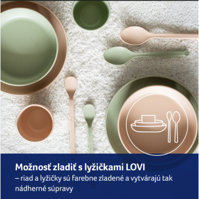 LOVI Sada riadu s hrnčekom 3ks Pistachio