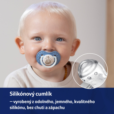 LOVI Cumlík dynamický silikónový NIGHT&DAY 0-6m 2ks dievča