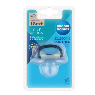 Canpol babies Cumlík silikónový anatomický NIGHT DREAMS 18m+ 1ks