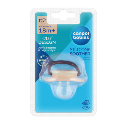 Canpol babies Cumlík silikónový anatomický NIGHT DREAMS 18m+ 1ks