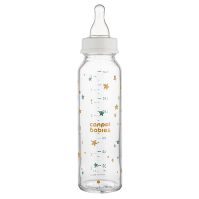 Canpol babies Lahev skleněná s úzkým hrdlem TOYS 240ml