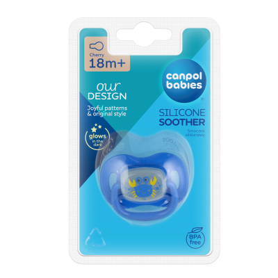 Canpol babies Dudlík silikonový třešinka 18m+ LOVE&SEA